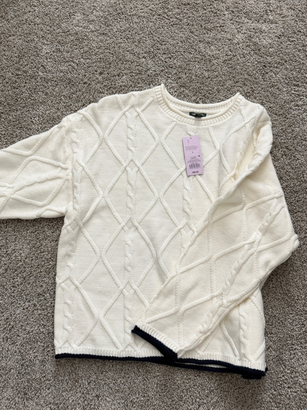 wild fable Cream Cable Knit Sweater